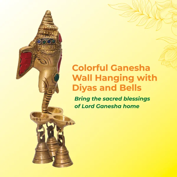 Golden_Brass_Ganesha_Wall_Hanging_With_Diyas_And_Bells