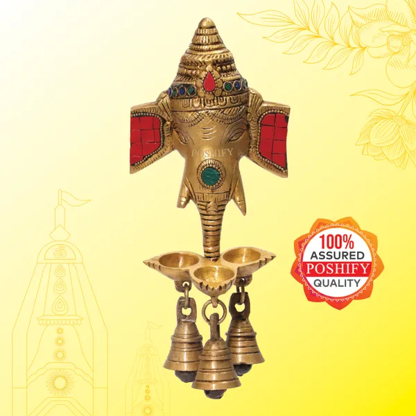 Golden_Brass_Ganesha_Wall_Hanging_With_Diyas_And_Bells