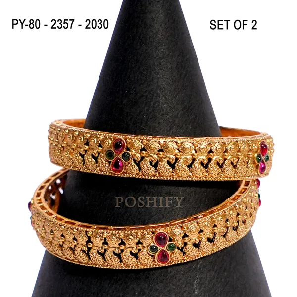 Luxury_Gold_Plated_Pure_Brass_Bangles_for_Women_|_Bangles_Set_|_2357_-_2030_|_Latest_Stylish_Traditional_Kada_Bangles_|_Just_Like_Real_Gold_Jewellery_|_Fashion_|_SET_OF_2