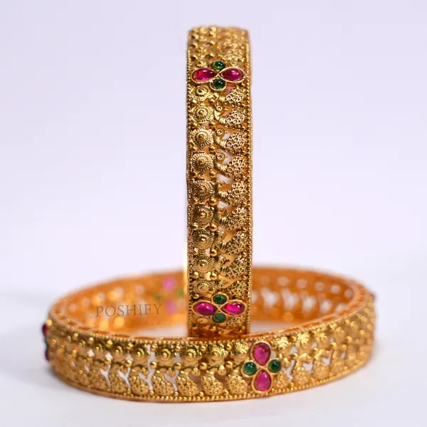 Luxury_Gold_Plated_Pure_Brass_Bangles_for_Women_|_Bangles_Set_|_2357_-_2030_|_Latest_Stylish_Traditional_Kada_Bangles_|_Just_Like_Real_Gold_Jewellery_|_Fashion_|_SET_OF_2