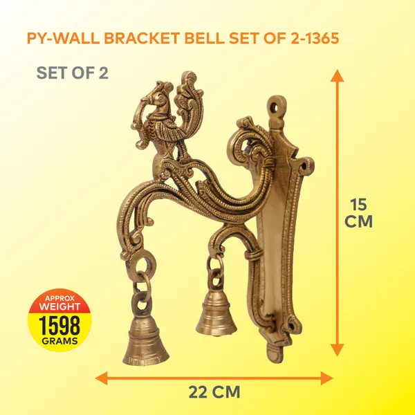 Golden_Brass_Premium_Traditional_Wall_Hanging_Bracket_Pack_Of_2