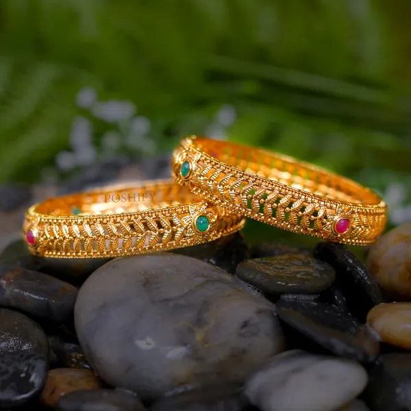 Luxury_Gold_Plated_Pure_Brass_Bangles_for_Women_|_Bangles_Set_|_2389_-_2093_|_Latest_Stylish_Traditional_Kada_Bangles_|_Just_Like_Real_Gold_Jewellery_|_Fashion_|_SET_OF_2