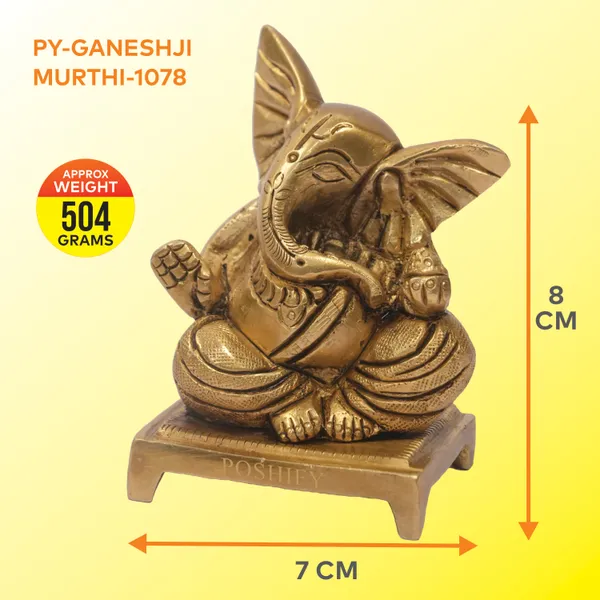 Golden_Brass_Ganesha_Idol_|_For_Spiritual_Growth