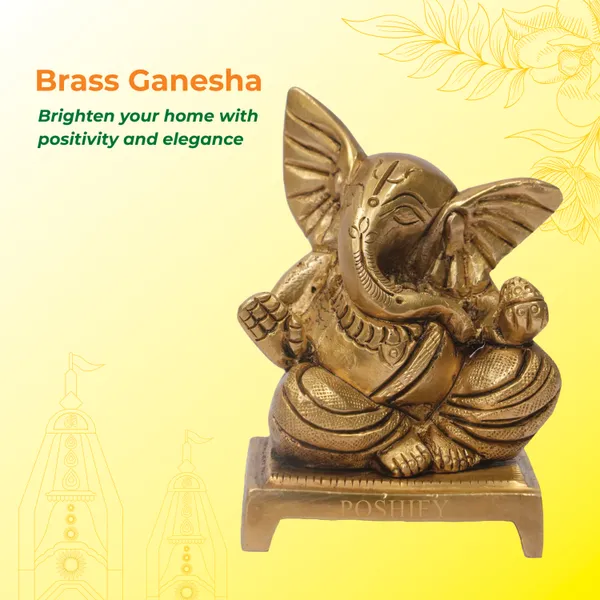 Golden_Brass_Ganesha_Idol_|_For_Spiritual_Growth
