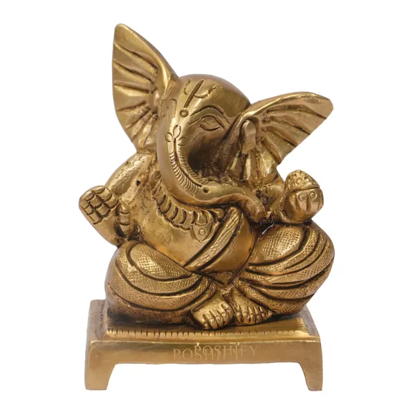 Golden_Brass_Ganesha_Idol_|_For_Spiritual_Growth