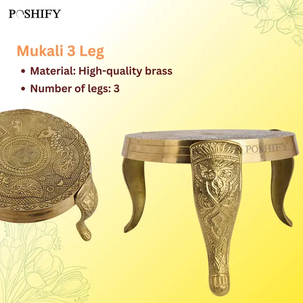 Gold_Brass_Mukali_(3_Leg_Stool)_Sturdy_Stand