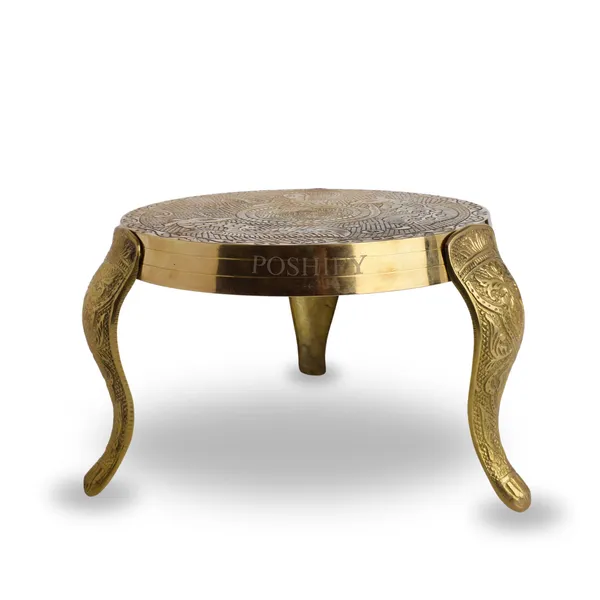 Gold_Brass_Mukali_(3_Leg_Stool)_Sturdy_Stand