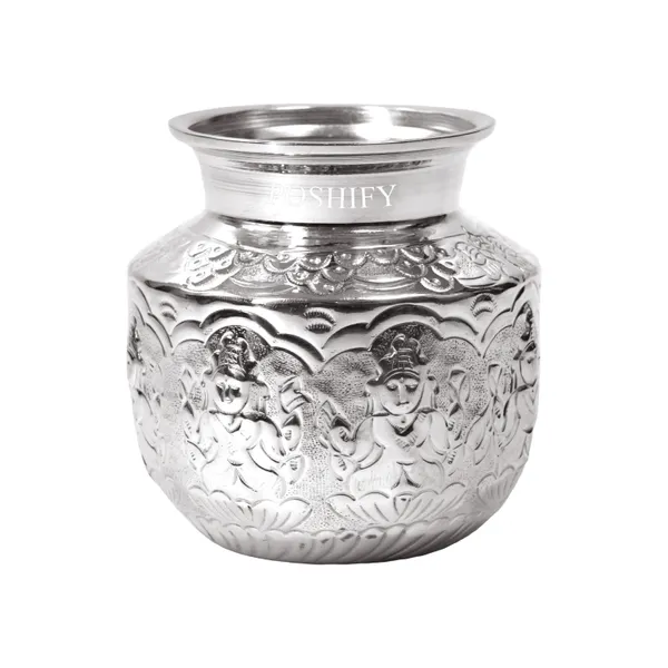 Silver_German_Silver_Chombu/Kalash_With_Laxmi_Mata_Photo