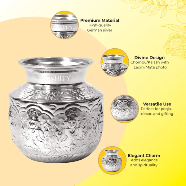 Silver_German_Silver_Chombu/Kalash_With_Laxmi_Mata_Photo