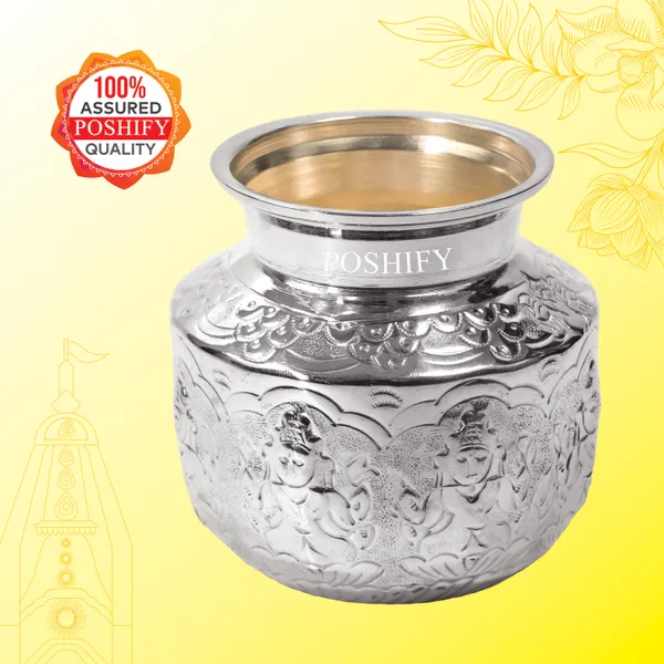 Silver_German_Silver_Chombu/Kalash_With_Laxmi_Mata_Photo