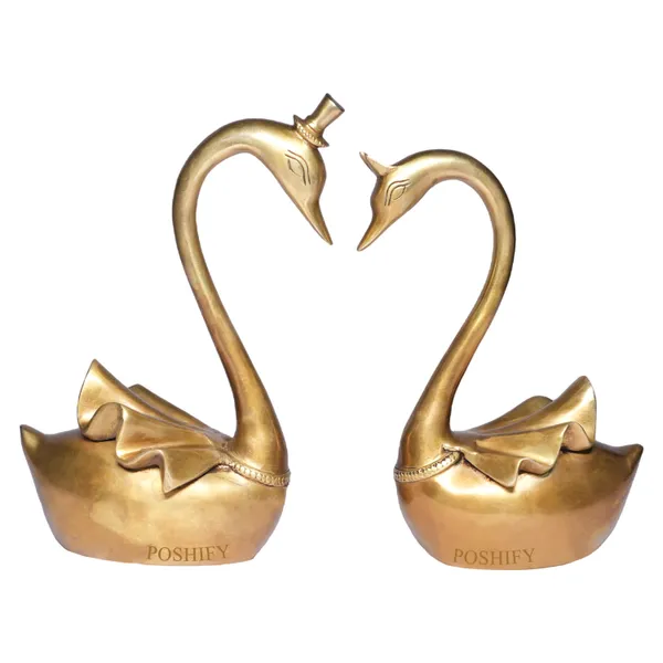 Golden_Brass_Premium_Luxury_Swan_Couple_Pack_Of_2