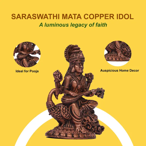 SARASWATHI_MATA_COPPER_IDOL