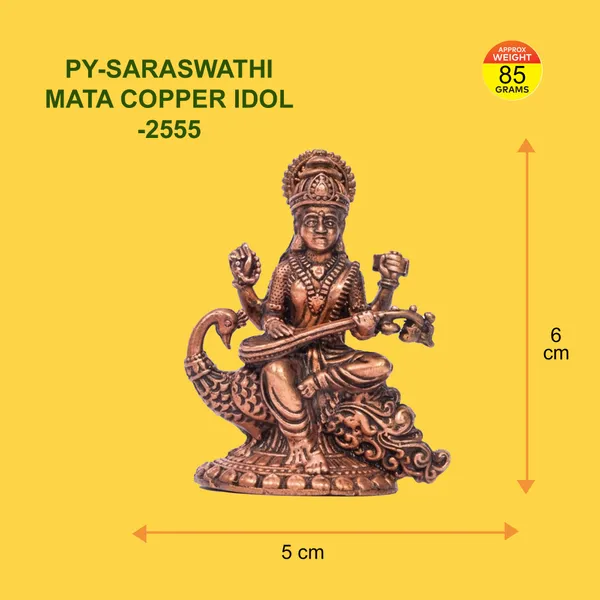SARASWATHI_MATA_COPPER_IDOL