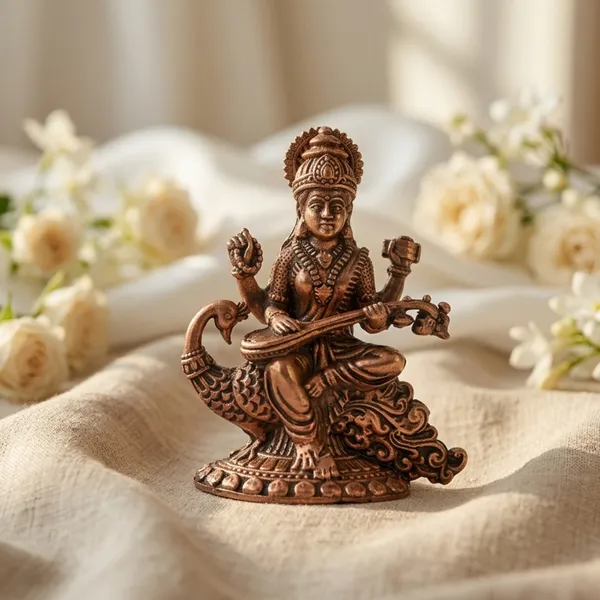 SARASWATHI_MATA_COPPER_IDOL