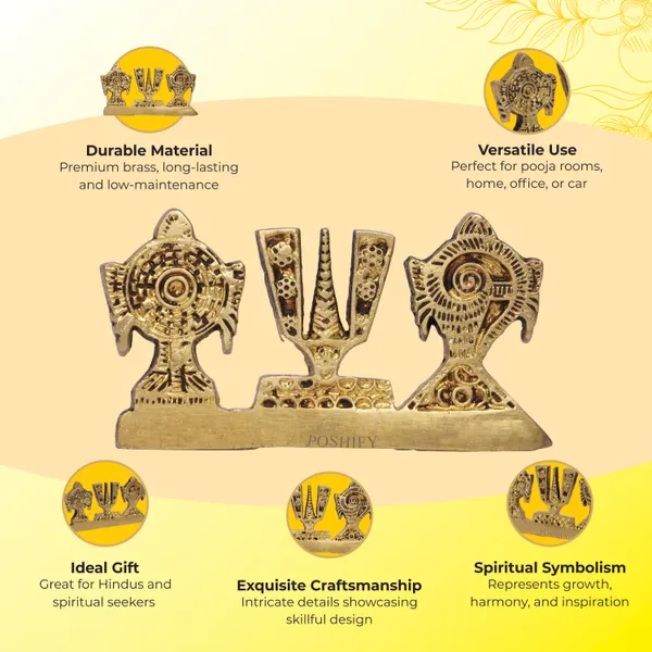Golden_Brass_Tirupati_Balaji_Symbol_Stand_Shankh_Chakra_Namah