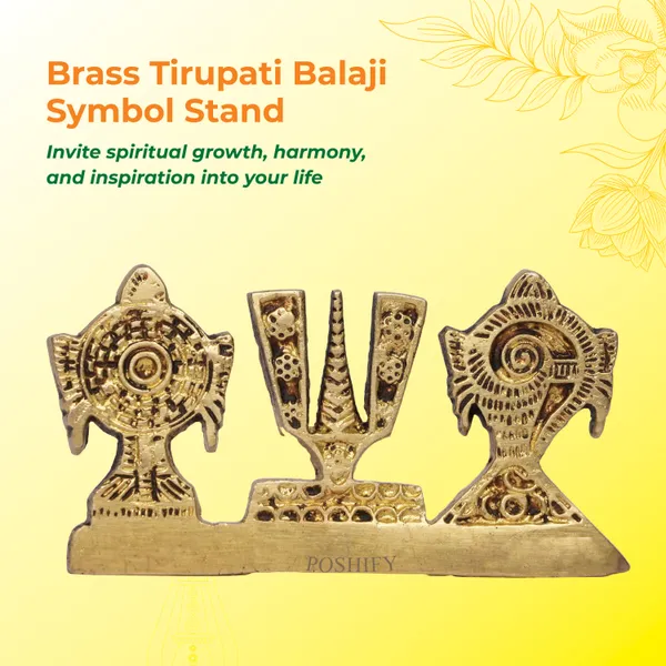 Golden_Brass_Tirupati_Balaji_Symbol_Stand_Shankh_Chakra_Namah