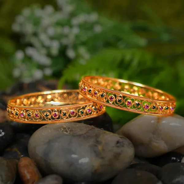 Luxury_Gold_Plated_Pure_Brass_Bangles_for_Women_|_Bangles_Set_|_345_-_1603_|_Latest_Stylish_Traditional_Kada_Bangles_|_Just_Like_Real_Gold_Jewellery_|_Fashion_|_SET_OF_2