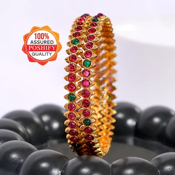 Luxury_Gold_Plated_Pure_Brass_Bangles_for_Women_|_Bangles_Set_|_11010B_-_1820_|_Latest_Stylish_Traditional_Kada_Bangles_|_Just_Like_Real_Gold_Jewellery_|_Fashion_|_SET_OF_4
