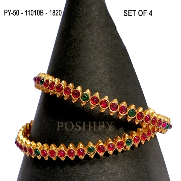 Luxury_Gold_Plated_Pure_Brass_Bangles_for_Women_|_Bangles_Set_|_11010B_-_1820_|_Latest_Stylish_Traditional_Kada_Bangles_|_Just_Like_Real_Gold_Jewellery_|_Fashion_|_SET_OF_4
