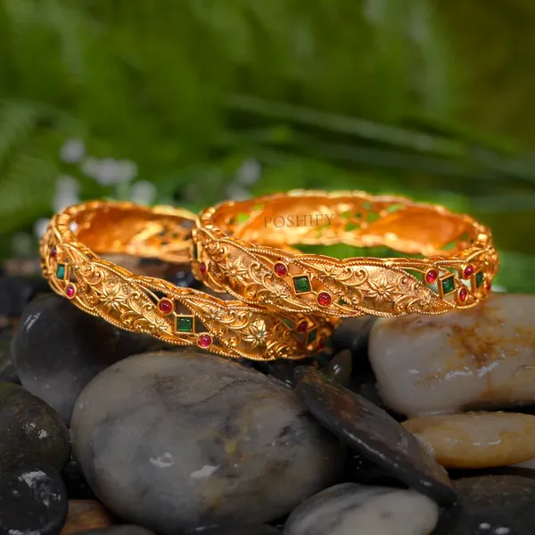 Luxury_Gold_Plated_Pure_Brass_Bangles_for_Women_|_Bangles_Set_|_2285_-_1827_|_Latest_Stylish_Traditional_Kada_Bangles_|_Just_Like_Real_Gold_Jewellery_|_Fashion_|_SET_OF_2