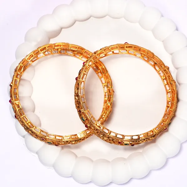 Luxury_Gold_Plated_Pure_Brass_Bangles_for_Women_|_Bangles_Set_|_2285_-_1827_|_Latest_Stylish_Traditional_Kada_Bangles_|_Just_Like_Real_Gold_Jewellery_|_Fashion_|_SET_OF_2
