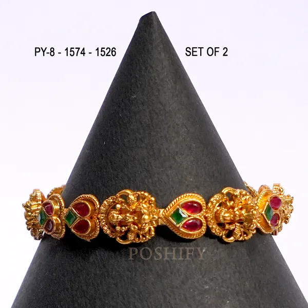 Luxury_Gold_Plated_Goddess_Laxmi_Design_Pure_Brass_Bangles_for_Women_|_Bangles_Set_|_1489_-_1505_|_Latest_Stylish_Traditional_Kada_Bangles_|_Just_Like_Real_Gold_Jewellery_|_Fashion_|_SET_OF_2
