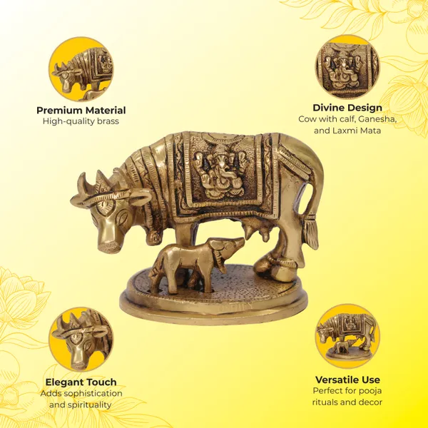 Golden_Brass_Premium_Kamadhenu_Cow_Statue_Count_Of_1