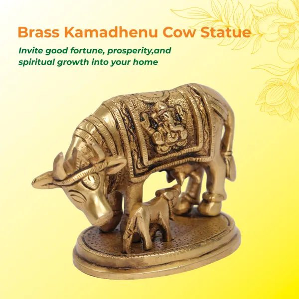 Golden_Brass_Premium_Kamadhenu_Cow_Statue_Count_Of_1