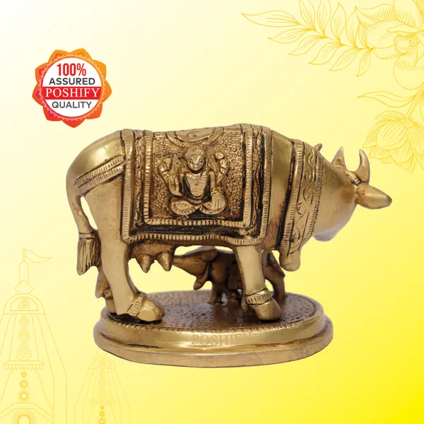 Golden_Brass_Premium_Kamadhenu_Cow_Statue_Count_Of_1
