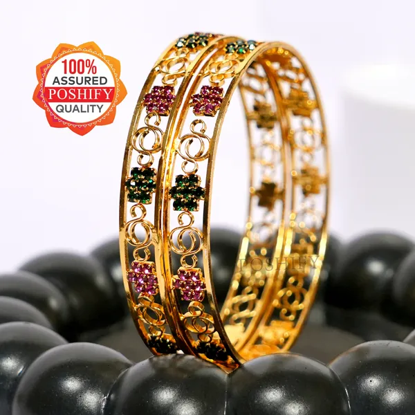 Luxury_Gold_Plated_Pure_Brass_Bangles_for_Women_|_Bangles_Set_|_319_-_1624_|_Latest_Stylish_Traditional_Kada_Bangles_|_Just_Like_Real_Gold_Jewellery_|_Fashion_|_SET_OF_2