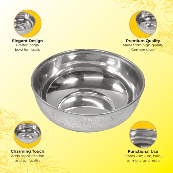 German_Silver_Elegant_&_Pooja_Bowl_Set