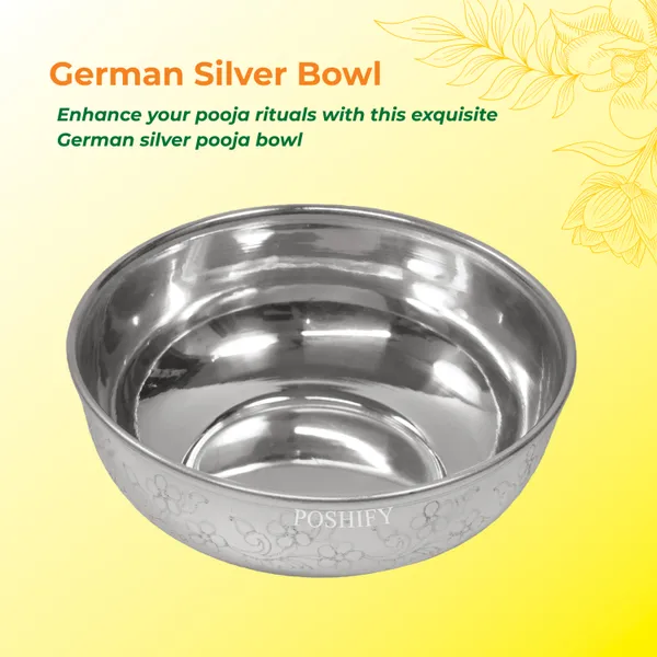 German_Silver_Elegant_&_Pooja_Bowl_Set