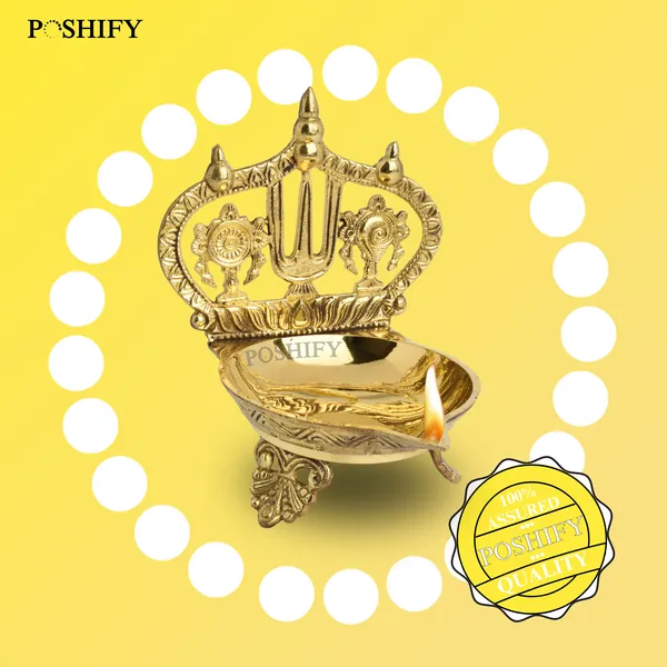 Gold_Brass_Shankuchakra_Nama_Diya_With_Stand