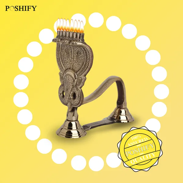 Gold_Brass_Exquisite_Serpent_Shaped_Naag_Diya