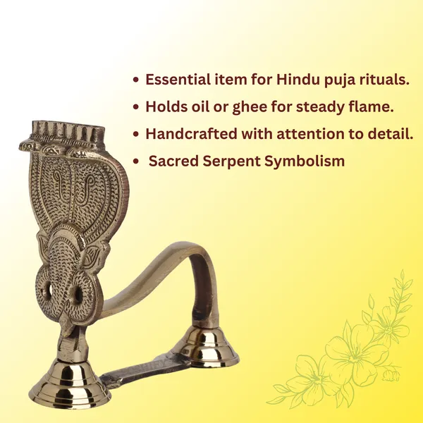 Gold_Brass_Exquisite_Serpent_Shaped_Naag_Diya