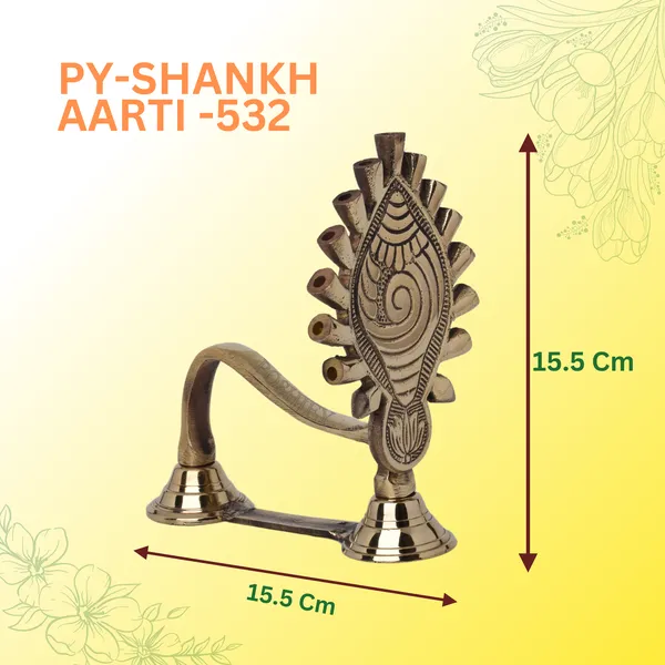 Gold_Brass_Exquisite_Conch_Designed_Shank_Diya