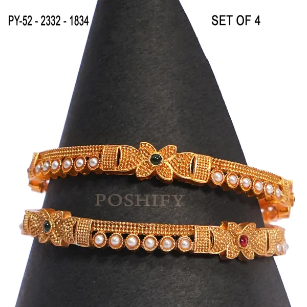 Luxury_Gold_Plated_Pure_Brass_Bangles_for_Women_|_Bangles_Set_|_2332_-_1834_|_Latest_Stylish_Traditional_Kada_Bangles_|_Just_Like_Real_Gold_Jewellery_|_Fashion_|_SET_OF_4