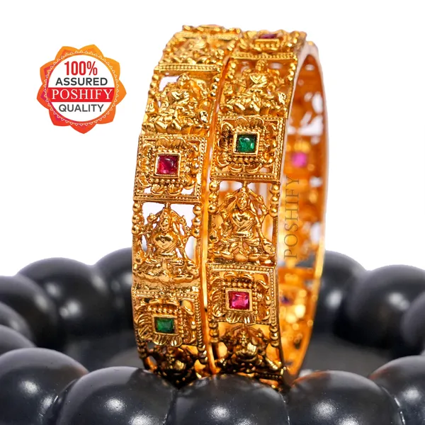 Luxury_Gold_Plated_Goddess_Laxmi_Design_Pure_Brass_Bangles_for_Women_|_Bangles_Set_|_1489_-_1505_|_Latest_Stylish_Traditional_Kada_Bangles_|_Just_Like_Real_Gold_Jewellery_|_Fashion_|_SET_OF_2