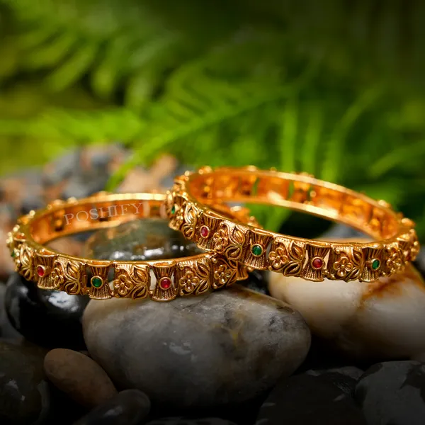 Luxury_Gold_Plated_Pure_Brass_Bangles_for_Women_|_Bangles_Set_|_1491_-_1484_|_Latest_Stylish_Traditional_Kada_Bangles_|_Just_Like_Real_Gold_Jewellery_|_Fashion_|_SET_OF_2
