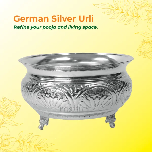 German_Silver_Premium_Urli_Floating_Diya_Count_Of_1