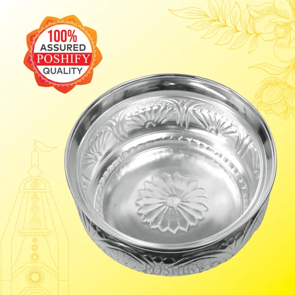 German_Silver_Premium_Urli_Floating_Diya_Count_Of_1
