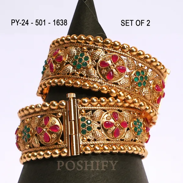 Luxury_Gold_Plated_Pure_Brass_Bangles_for_Women_|_Bangles_Set_|_501_-_1638_|_Latest_Stylish_Traditional_Kada_Bangles_|_Just_Like_Real_Gold_Jewellery_|_Fashion_|_SET_OF_2