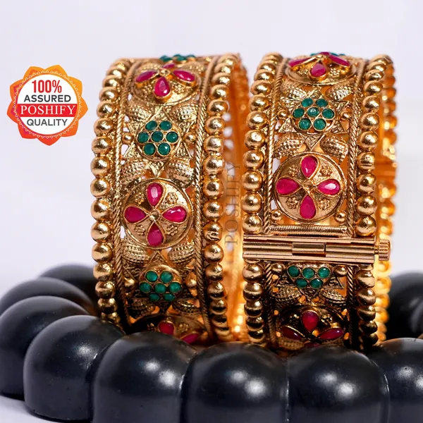 Luxury_Gold_Plated_Pure_Brass_Bangles_for_Women_|_Bangles_Set_|_501_-_1638_|_Latest_Stylish_Traditional_Kada_Bangles_|_Just_Like_Real_Gold_Jewellery_|_Fashion_|_SET_OF_2
