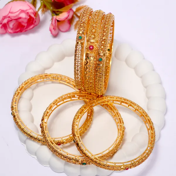 Luxury_Gold_Plated_Pure_Brass_Bangles_for_Women_|_Bangles_Set_|_2138_-_1715_|_Latest_Stylish_Traditional_Kada_Bangles_|_Just_Like_Real_Gold_Jewellery_|_Fashion_|_SET_OF_6