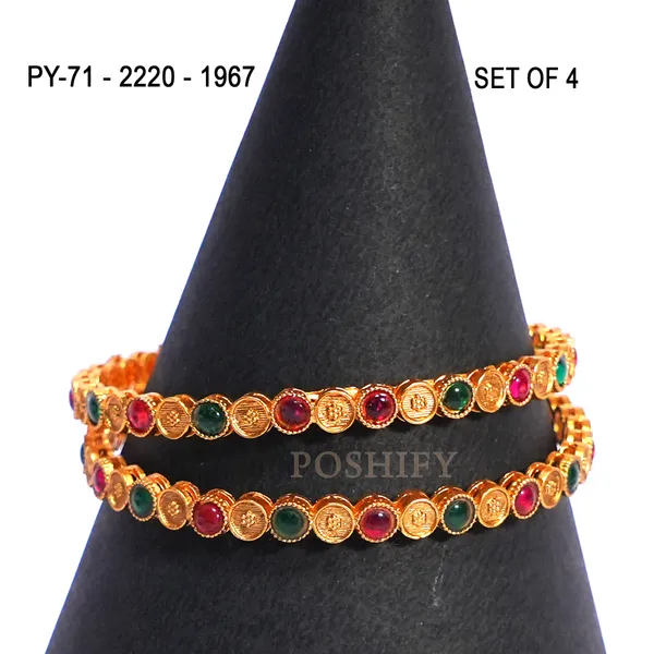Luxury_Gold_Plated_Pure_Brass_Bangles_for_Women_|_Bangles_Set_|_2220_-_1967_|_Latest_Stylish_Traditional_Kada_Bangles_|_Just_Like_Real_Gold_Jewellery_|_Fashion_|_SET_OF_4
