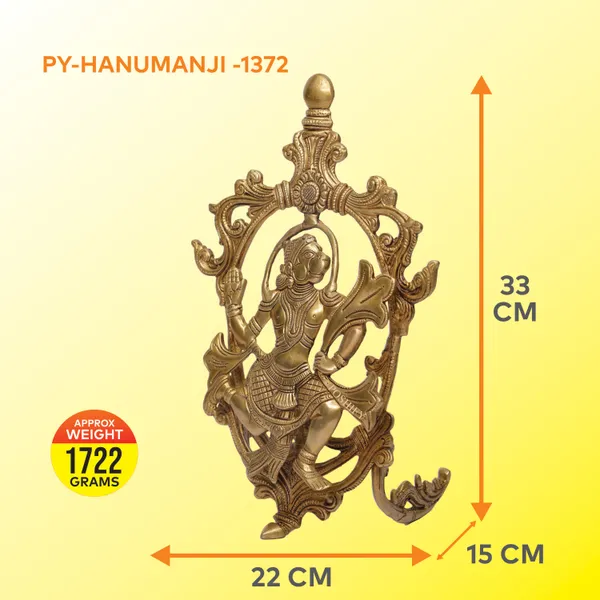Golden_Brass_Premium_Lord_Hanuman_In_Frame_Count_Of_1