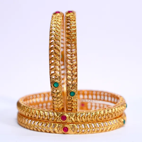 Luxury_Gold_Plated_Pure_Brass_Bangles_for_Women_|_Bangles_Set_|_2390_-_1960_|_Latest_Stylish_Traditional_Kada_Bangles_|_Just_Like_Real_Gold_Jewellery_|_Fashion_|_SET_OF_4