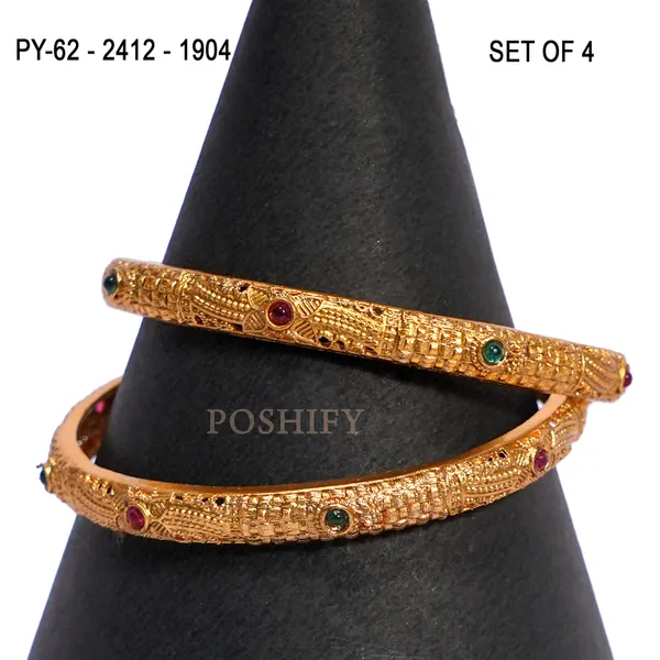 Luxury_Gold_Plated_Pure_Brass_Bangles_for_Women_|_Bangles_Set_|_2412_-_1904_|_Latest_Stylish_Traditional_Kada_Bangles_|_Just_Like_Real_Gold_Jewellery_|_Fashion_|_SET_OF_4