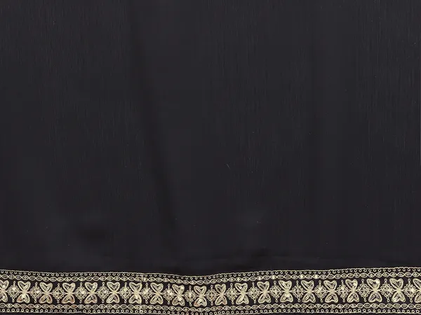 Black_Embroidery_Saree_With_Unstitched_Blouse_Piece_For_Women