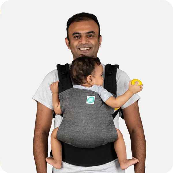 Grey_Front_&_Back_Compact_Baby_Carrier